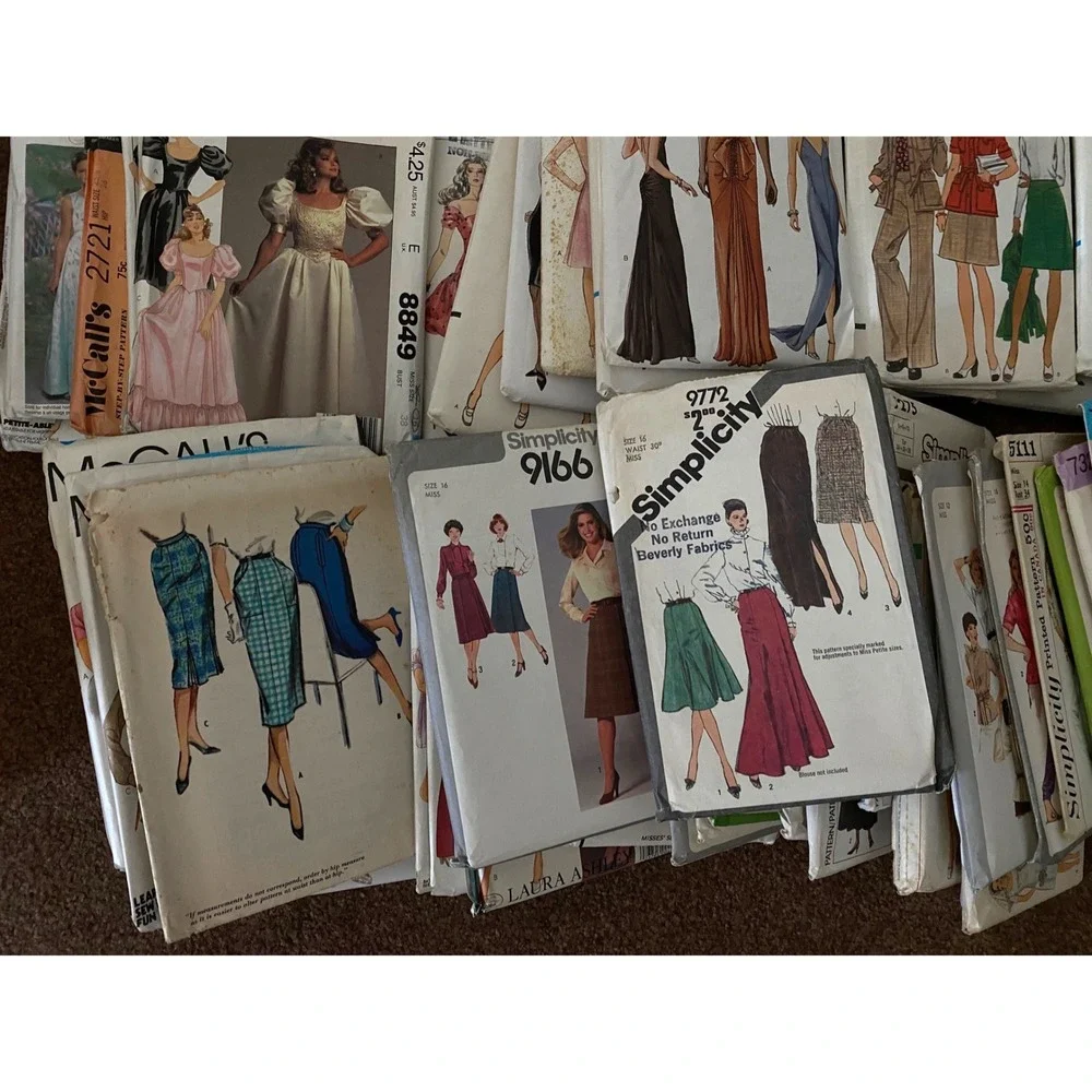 Lot 145 Vintage Sewing Patterns Simplicity McCalls Vogue Butterick 60s 70s 80s
